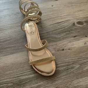 Gold sandals